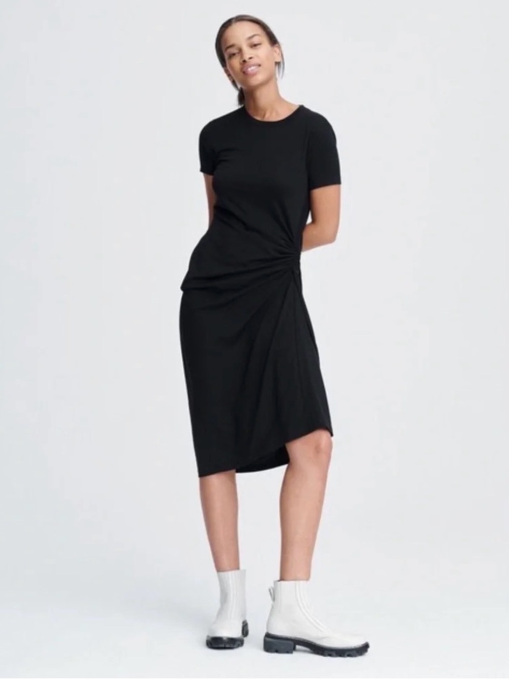 Rag & Bone - Ina Black Midi Dress - Women’s Size XS